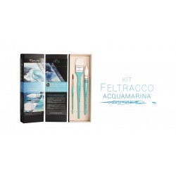 Kit selezione Feltracco con 3 pennelli Acquamarina serie 853/10, 1415/14, 1495/40